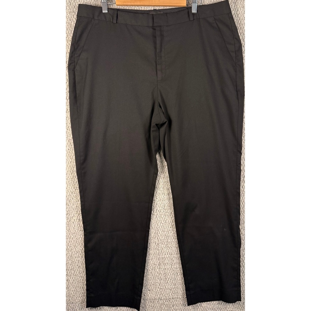 Banana Republic Curvy Avery Pants 18 Tall Black Straight Leg Work Office Career